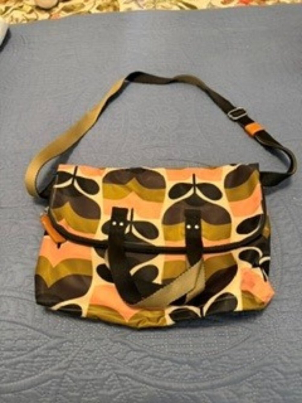 Orla Kiely Foldover Tote / Messenger Bag
